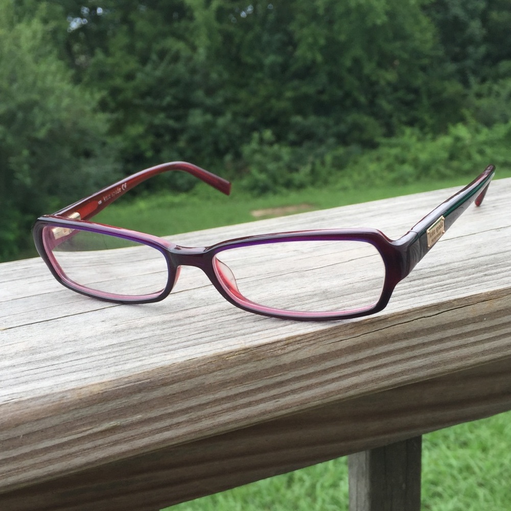 Kate Spade Layla Glasses Frames Red with purple overlay Size 52-16- 135.